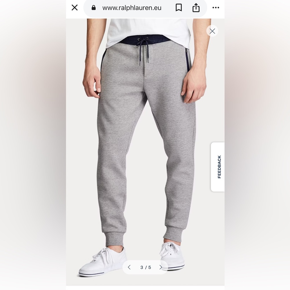 Polo Ralph Lauren gray double-knit jogger sweatpants